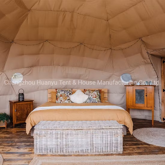Tente de dôme de glamping d'hôtel de luxe de dôme géodésique 3V à vendre