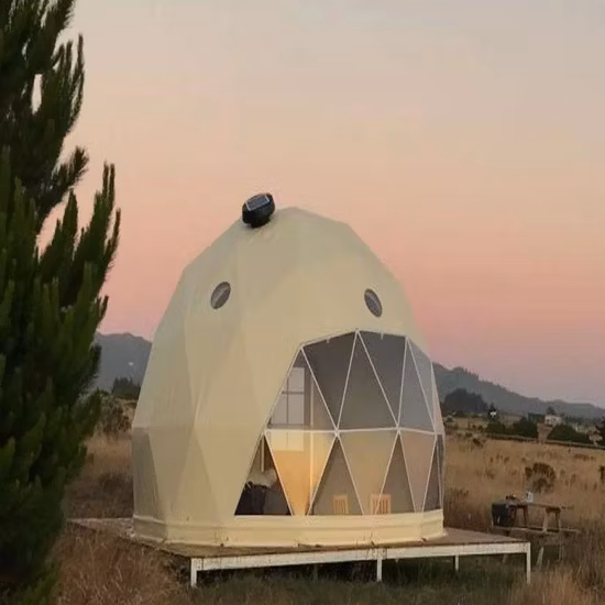 Tente de dôme d'hôtel de glamping de luxe quatre saisons pour le camping