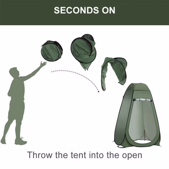 Outdoor Portable Beach Changer Auvent Tente Automatique Camping Toilettes et Tente de douche