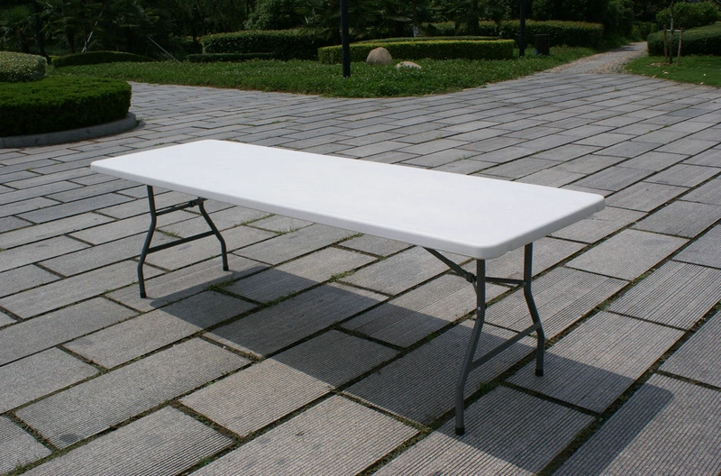 2.4m Length Table/Panel Solid Fold Table/240*90*74cm HDPE Blow Mold Furniture/ with 90cm Width Camping Table