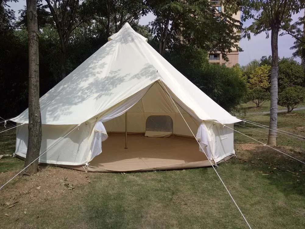 Outdoor Waterproof Oxford Cloth Bell Tent Large Capacity Teepee for Family Camping Tent