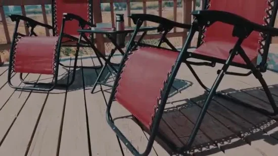 Chaise de camping pliante de jardin personnalisée réglable en plein air