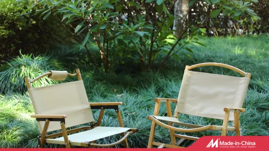 Chaise de Camping de plage de Grain de bois en aluminium chaise de Kermit de pêche pliable meubles d'extérieur