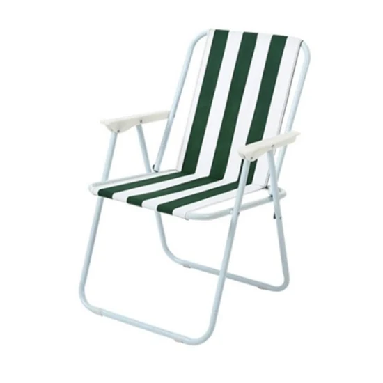 Chaise de plage de camping pliante de base soie OEM style de logo de pêche meubles en tissu de patch extérieur