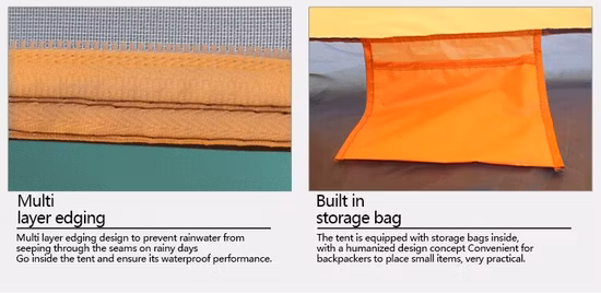 Tentes de camping imperméables pliantes portatives extérieures pour la randonnée
