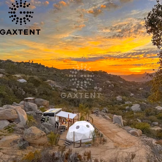 Tente extérieure de luxe de dôme de Glamping Tente géodésique de dôme pour la maison de Glamping