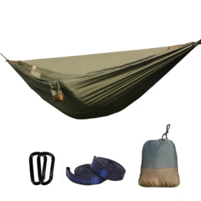 Hamac de camping avec moustiquaire hamac portable avec sangle d'arbre et boucle pour les voyages en plein air Backpackers ESG16927