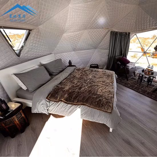 Tente de dôme d'hôtel de glamping de luxe quatre saisons pour le camping
