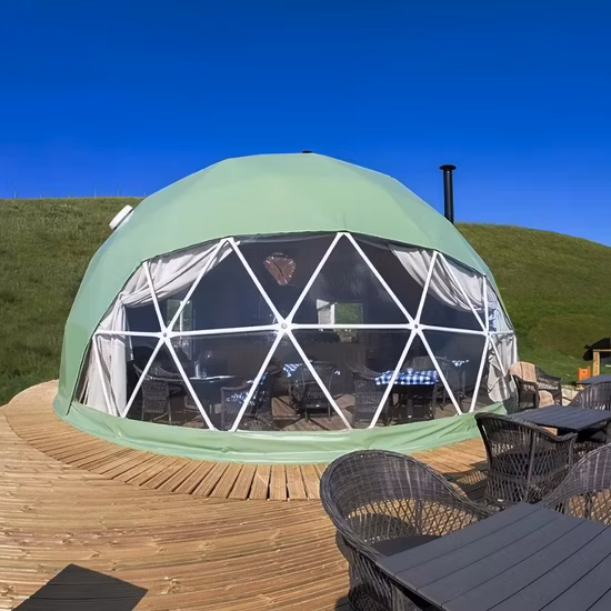 4 personnes PC plastique Transparent géodésique Glamping Igloo clair bulle dôme tente maison